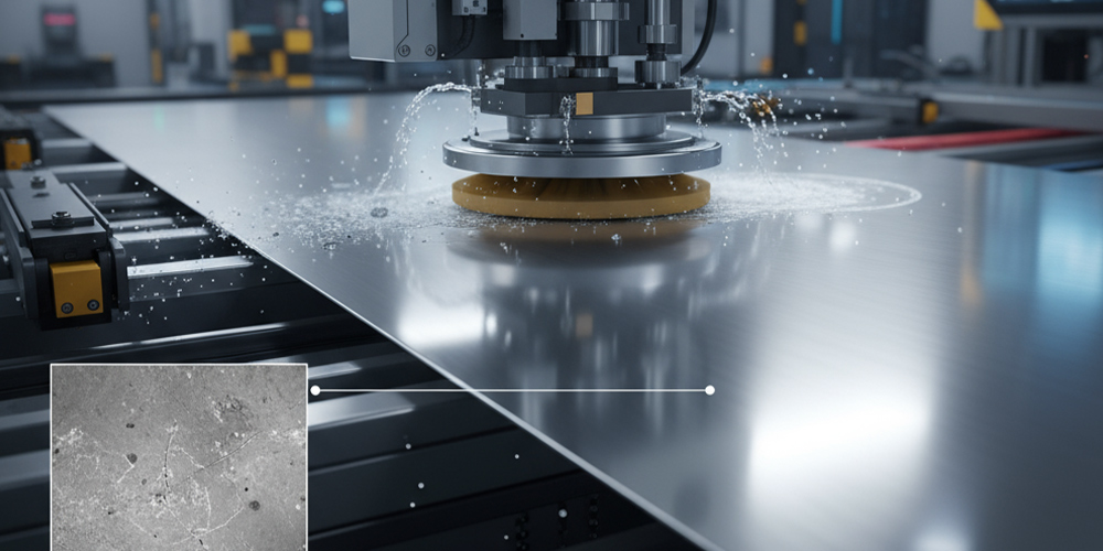 روش های اصلاح سطح ورق آلومینیوم: از پولیش تا برس کاری حرفه ای 1 چرا اصلاح سطح ورق آلومینیوم ضروری است؟